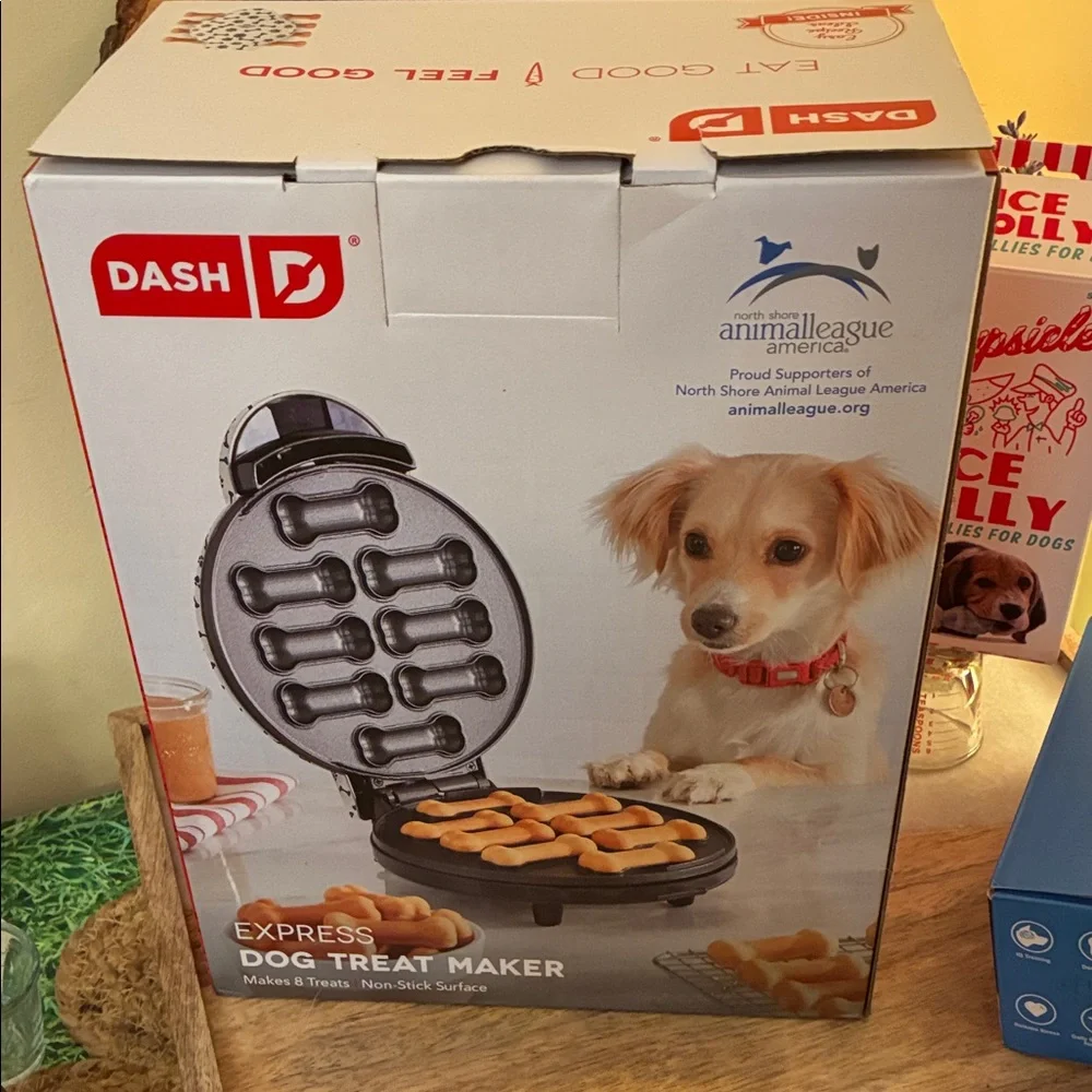 Dash Express Dog Treat Maker, Chicken Popsicles & Treat Toy bundle (3 piece set)